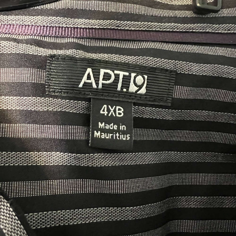 Apt. 9 big and tall stripped button up dress shirt. - Picture 2 of 4